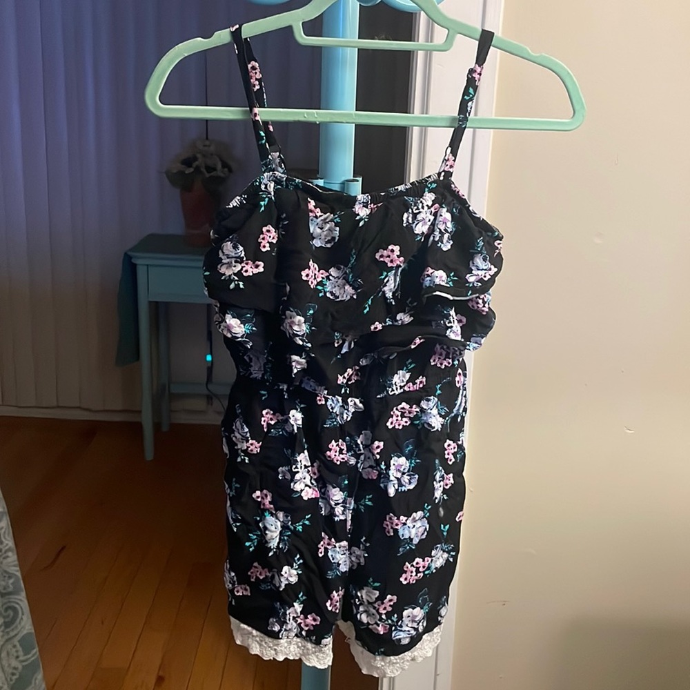 Girls justice floral romper size 18